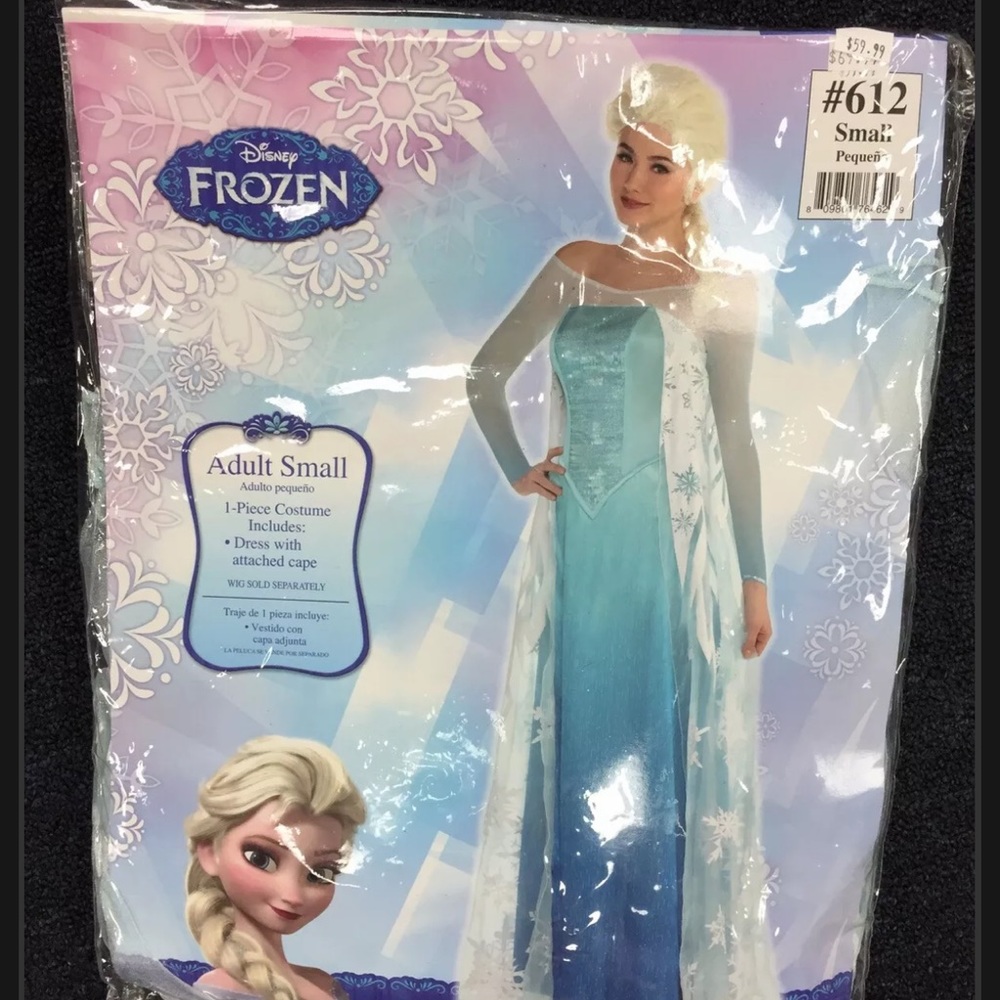 Elsa Dress and wig —adult size